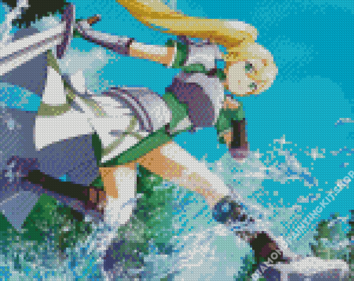 Leafa Online Game Character Diamond Painting