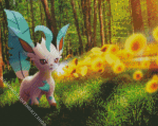 Leafeon Pokemon Go Diamond Painting