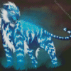 Lightning Tiger Diamond Painting