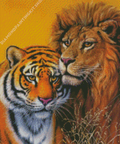 Lion And Tiger Diamond Painting