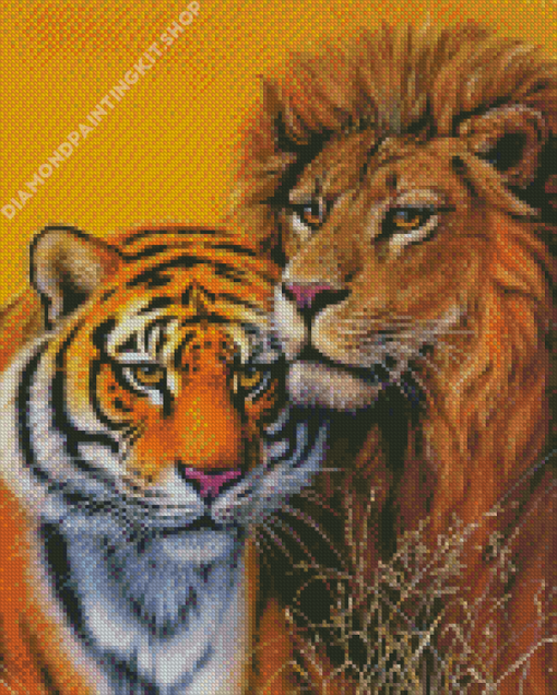 Lion And Tiger Diamond Painting