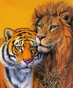 Lion And Tiger Diamond Painting