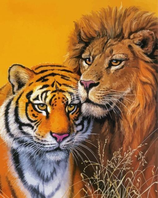 Lion And Tiger Diamond Painting