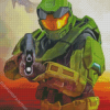 Master Chief Halo Game Diamond Painting