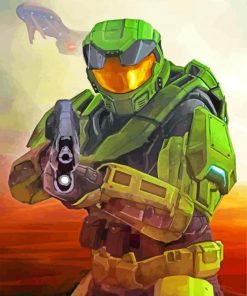 Master Chief Halo Game Diamond Painting