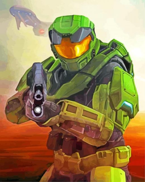 Master Chief Halo Game Diamond Painting