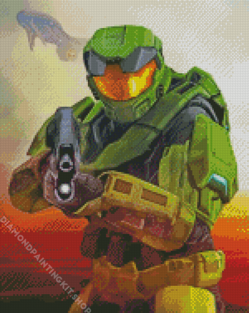 Master Chief Halo Game Diamond Painting