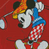 Mickey Mouse Golfing Diamond Painting