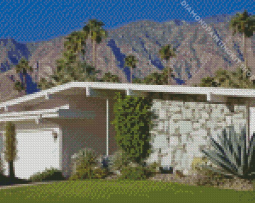 Mid Century Modern Architecture Diamond Painting