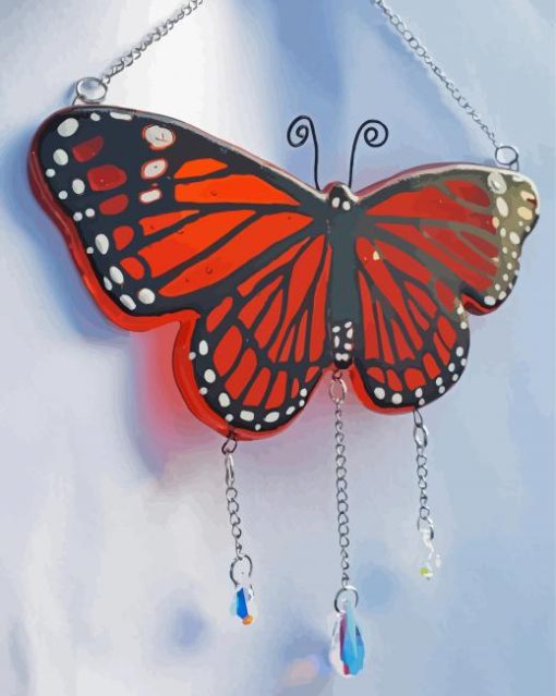 Monarch Butterfly Sun Catcher Diamond Painting