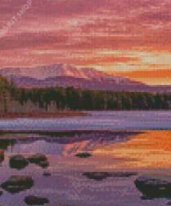 Mount Katahdin At Sunrise Diamond Painting