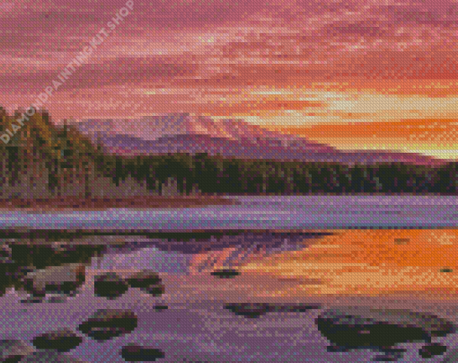 Mount Katahdin At Sunrise Diamond Painting