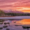 Mount Katahdin At Sunrise Diamond Painting