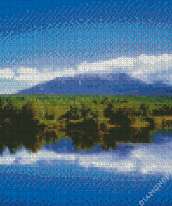 Mount Katahdin With Blue Lake And Sky Diamond Painting