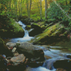 Mountain Stream Nature Diamond Painting