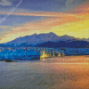 Mountains Juneau Alaska Sunset Diamond Painting