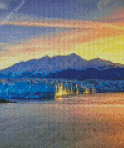 Mountains Juneau Alaska Sunset Diamond Painting