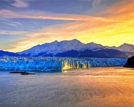 Mountains Juneau Alaska Sunset Diamond Painting