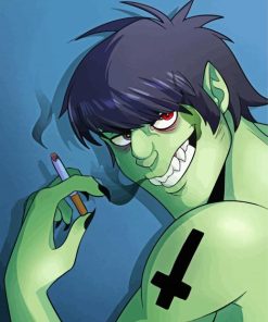 Murdoc Niccals Smoking Diamond Painting