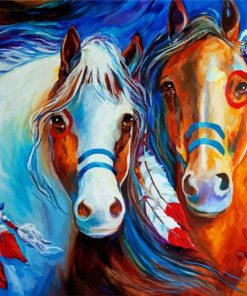 Native American Horses Diamond Painting