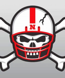 Nebraska Huskers Blackshirts Skull Diamond Painting