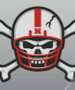 Nebraska Huskers Blackshirts Skull Diamond Painting