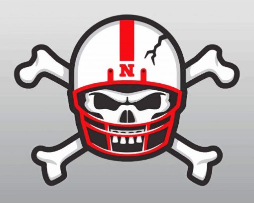 Nebraska Huskers Blackshirts Skull Diamond Painting