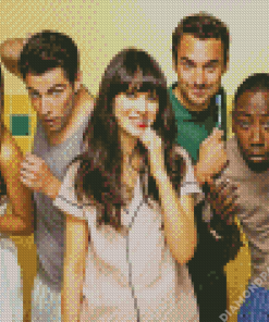 New Girl Sitcom Characters Diamond Painting