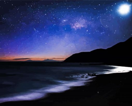 Ocean Stars At Night Diamond Painting