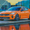 Orange Stinger Car Diamond Painting