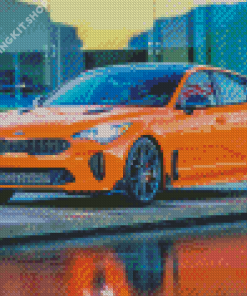 Orange Stinger Car Diamond Painting