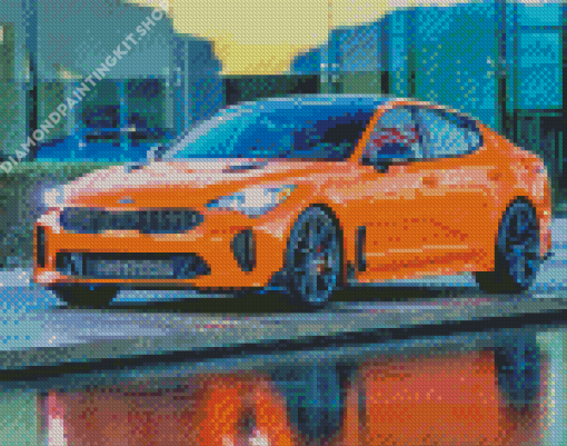 Orange Stinger Car Diamond Painting