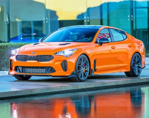 Orange Stinger Car Diamond Painting