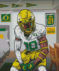 Oregon Ducks Football Player Diamond Painting