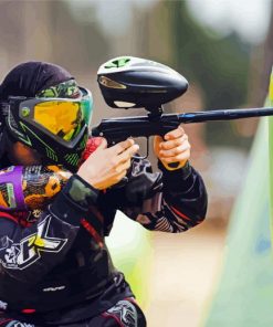 Paintball Player Diamond Painting