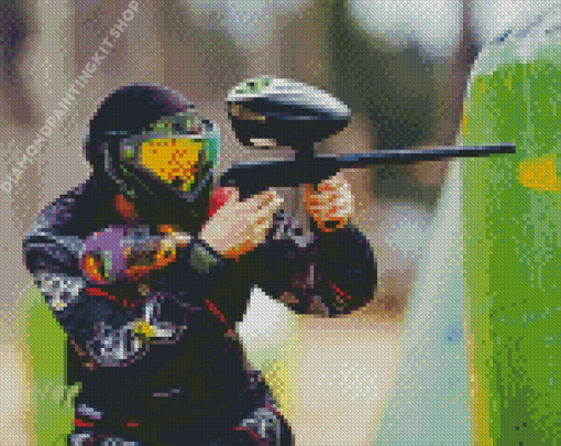 Paintball Player Diamond Painting