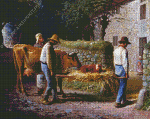 Peasants Bringing Home A Calf Born In The Fields By Millet Diamond Painting