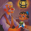 Pinocchio And His Dad Diamond Painting