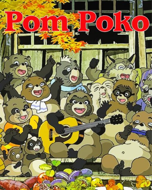 Pom Poko Animation Poster Diamond Painting