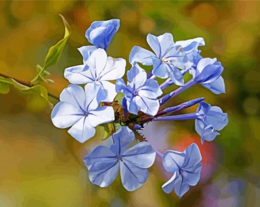 Purple Plumbago Flowers Diamond Painting