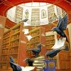 Ravens In The Library Diamond Painting