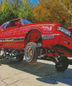 Red Lowrider Diamond Painting