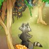 Ring Tailed Lemur In Orange Grove Diamond Painting