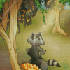 Ring Tailed Lemur In Orange Grove Diamond Painting