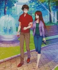 Romantic Walk Cartoon Diamond Painting