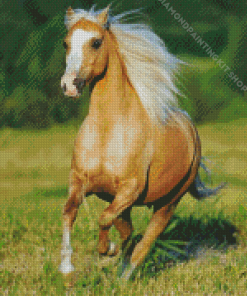 Running Yellow Horse Diamond Painting