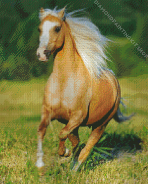 Running Yellow Horse Diamond Painting