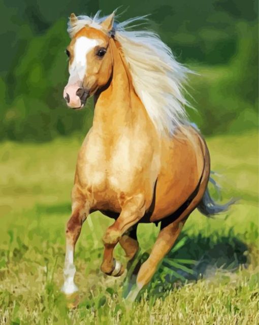 Running Yellow Horse Diamond Painting