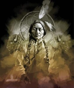 Sitting Bull Native American Chief Diamond Painting