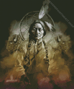 Sitting Bull Native American Chief Diamond Painting